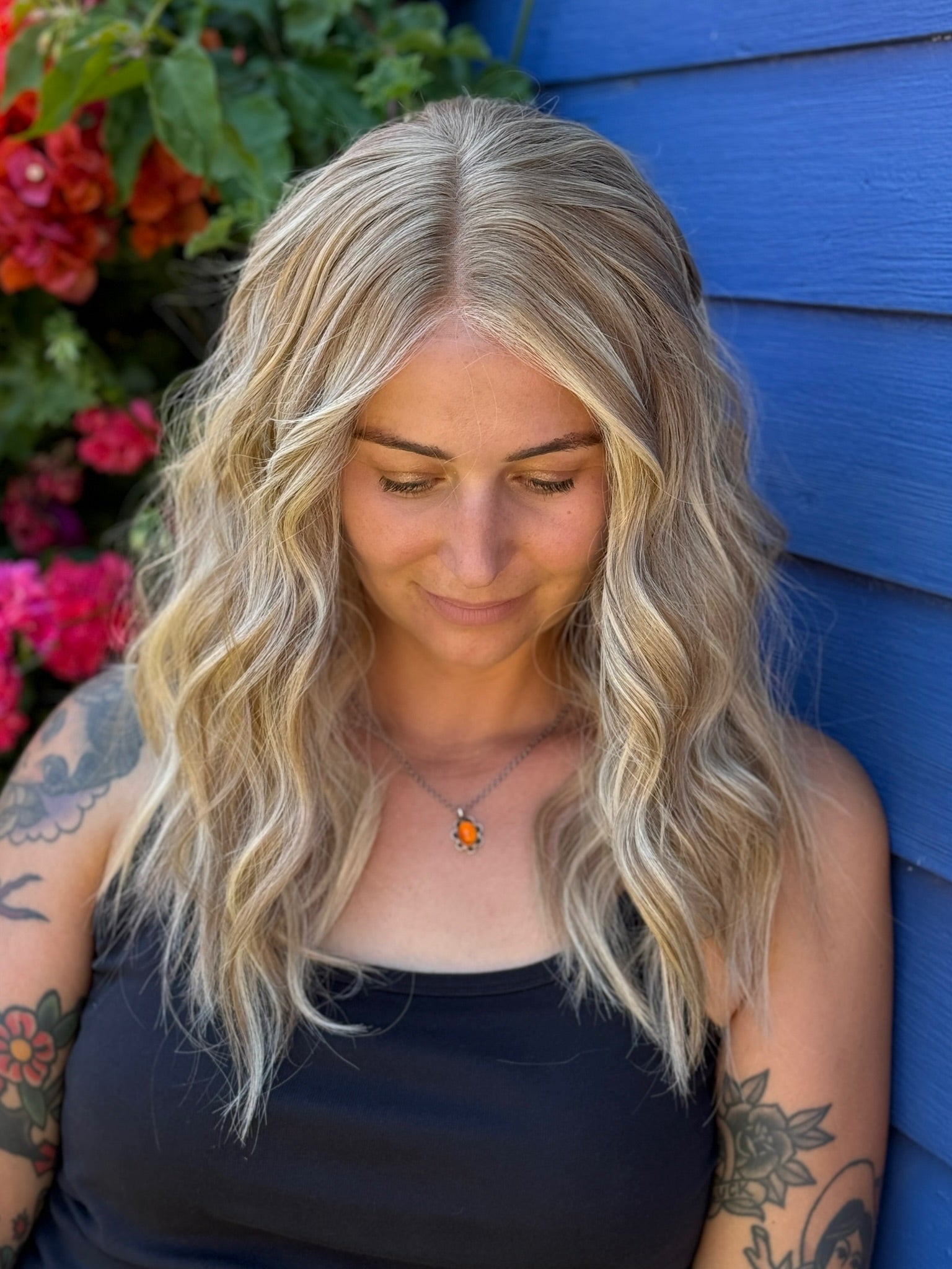 Highlighted Sandy Blonde - Large 21 Inch