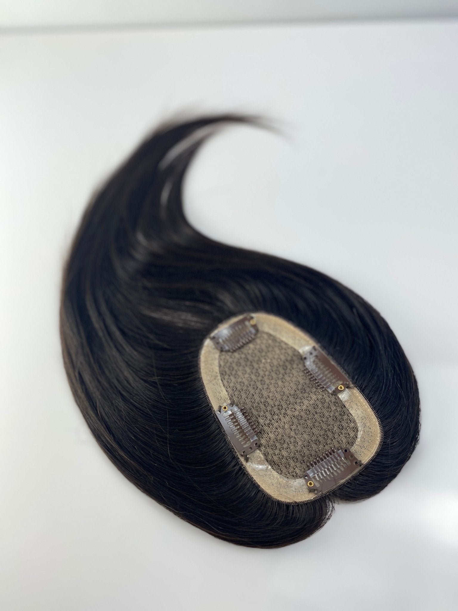 Natural Black 3x5 Silk Topper - 12 inches - withlovebeautycollective