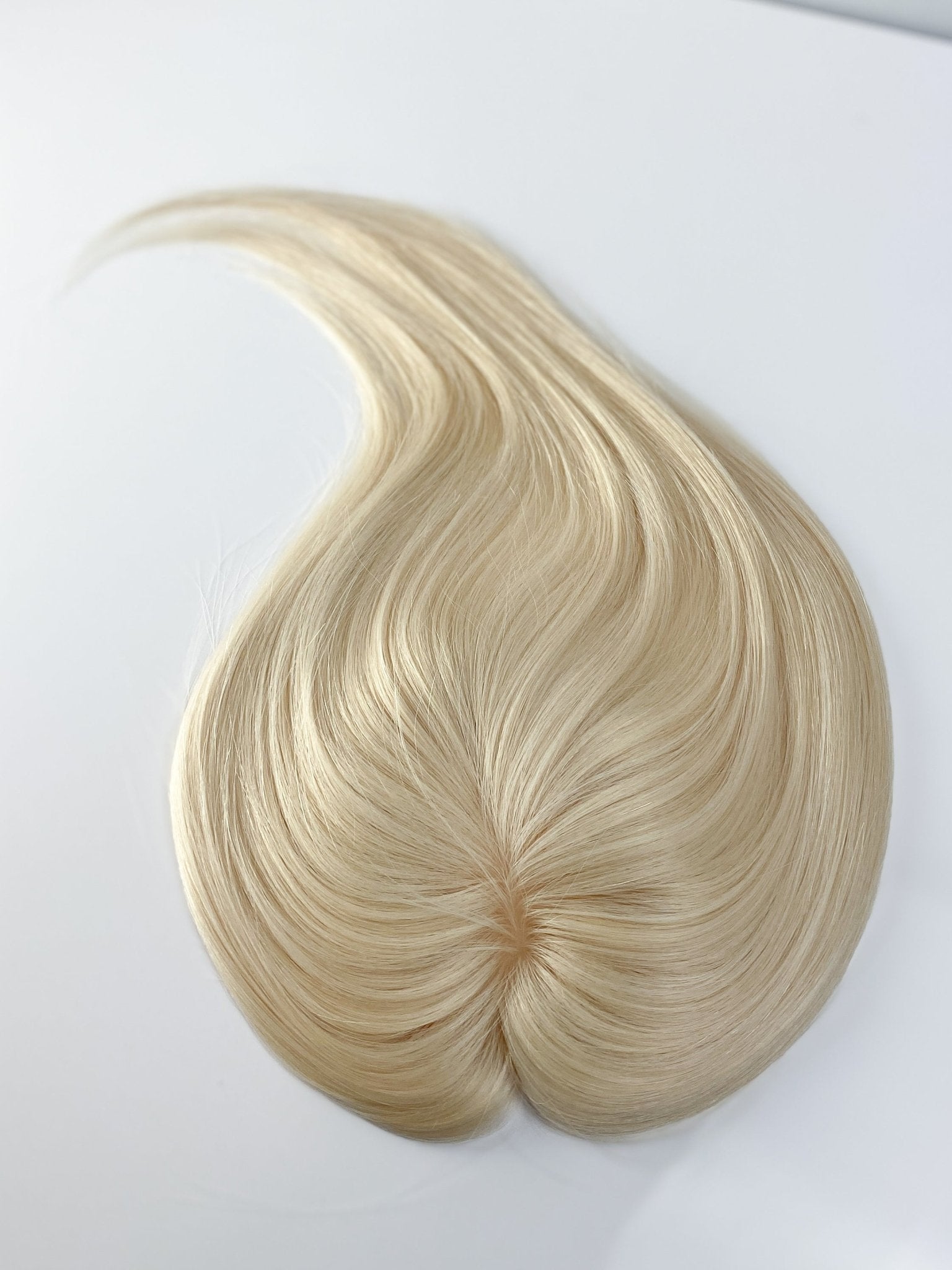 Platinum Blonde 3x5 Silk Topper - 12 inches - withlovebeautycollective