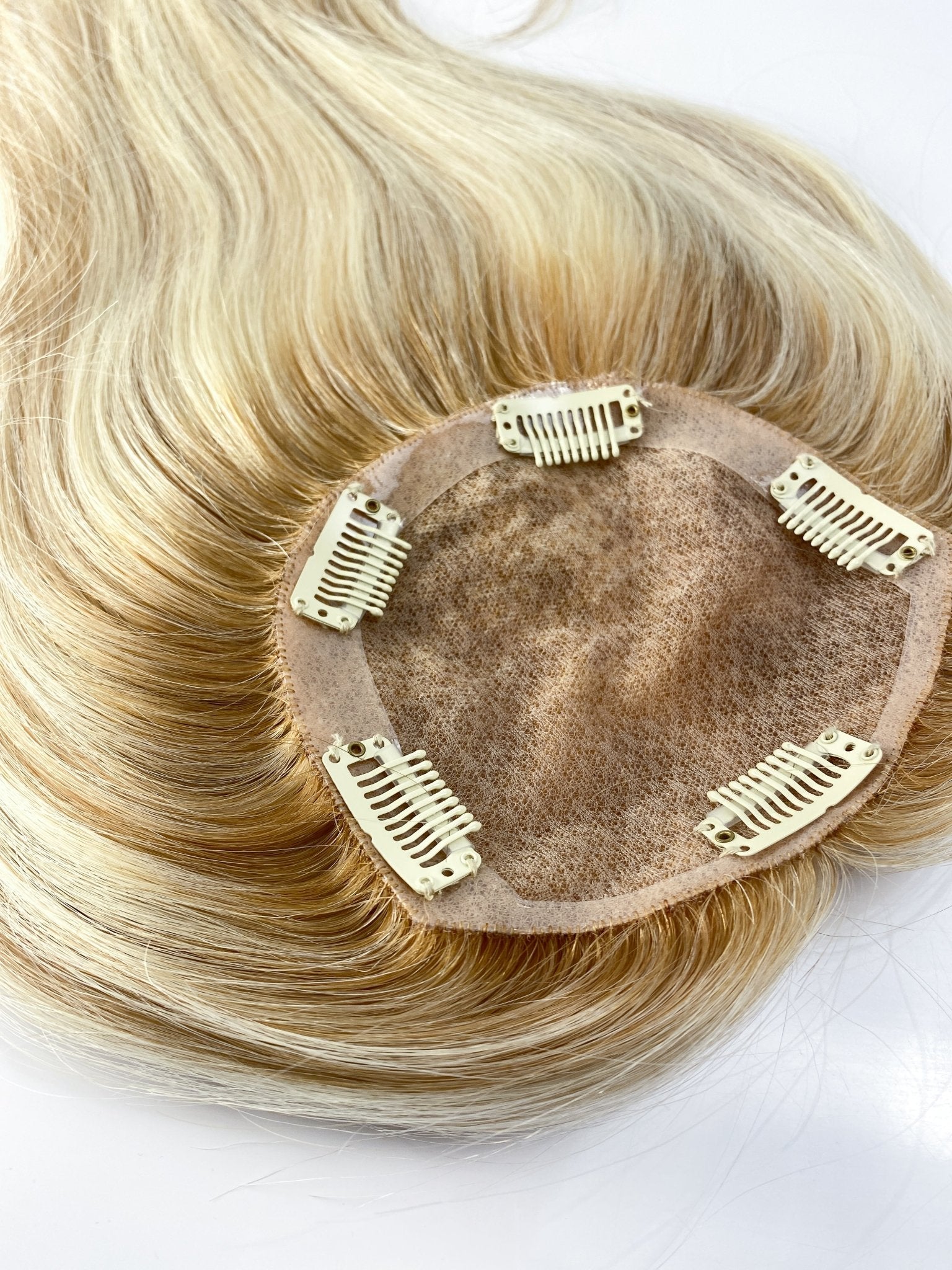 Warm Dimensional Blonde 5x5 Silk Topper - 16 inches - withlovebeautycollective