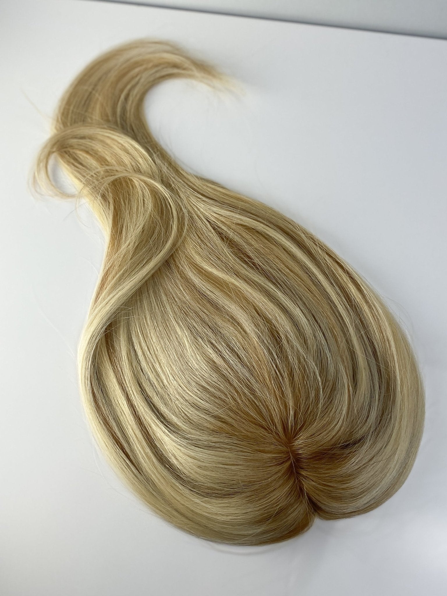 Warm Dimensional Blonde 5x5 Silk Topper - 16 inches - withlovebeautycollective
