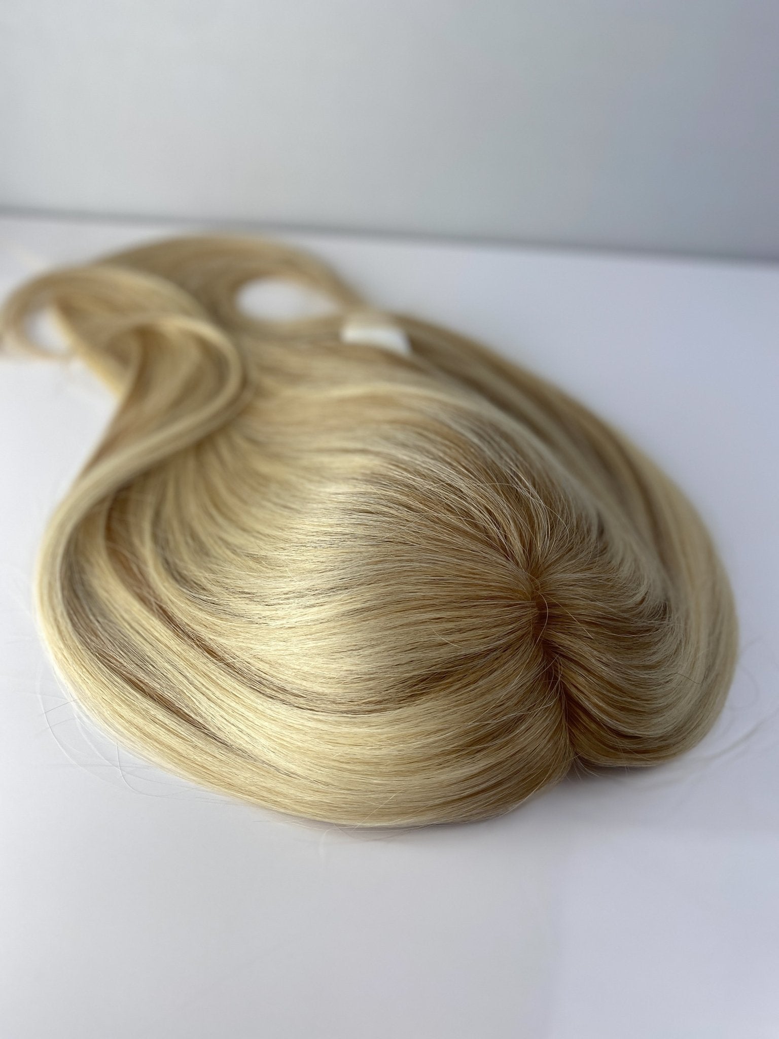 Warm Dimensional Blonde 5x5 Silk Topper - 16 inches - withlovebeautycollective