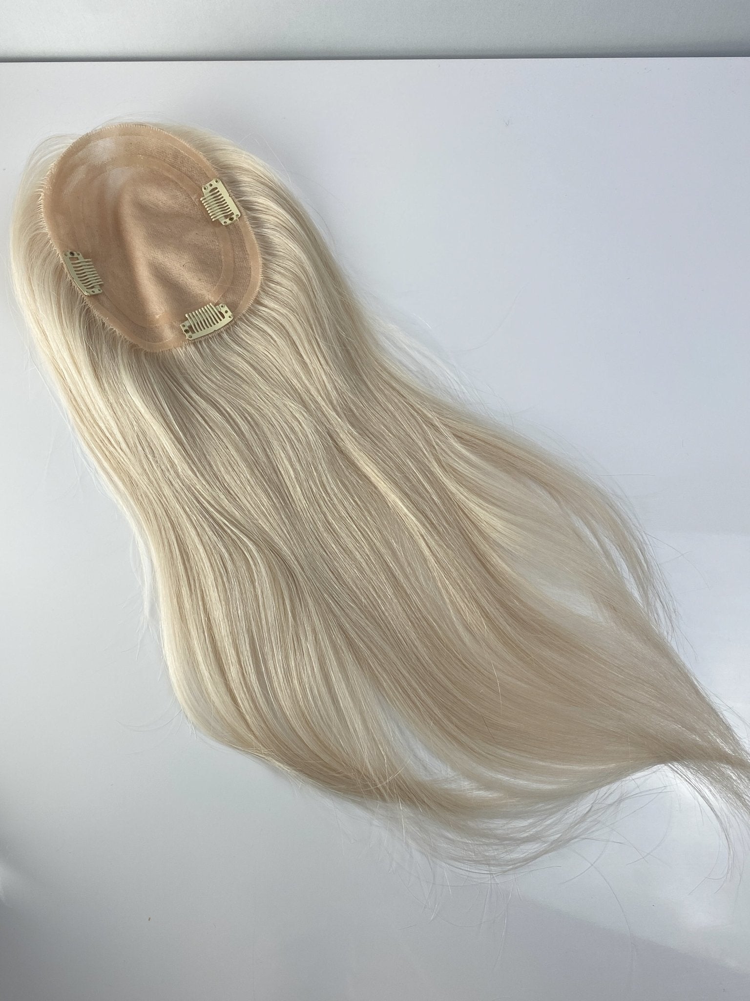 White Blonde 5x6.5 Mono Topper - 16 inches - withlovebeautycollective