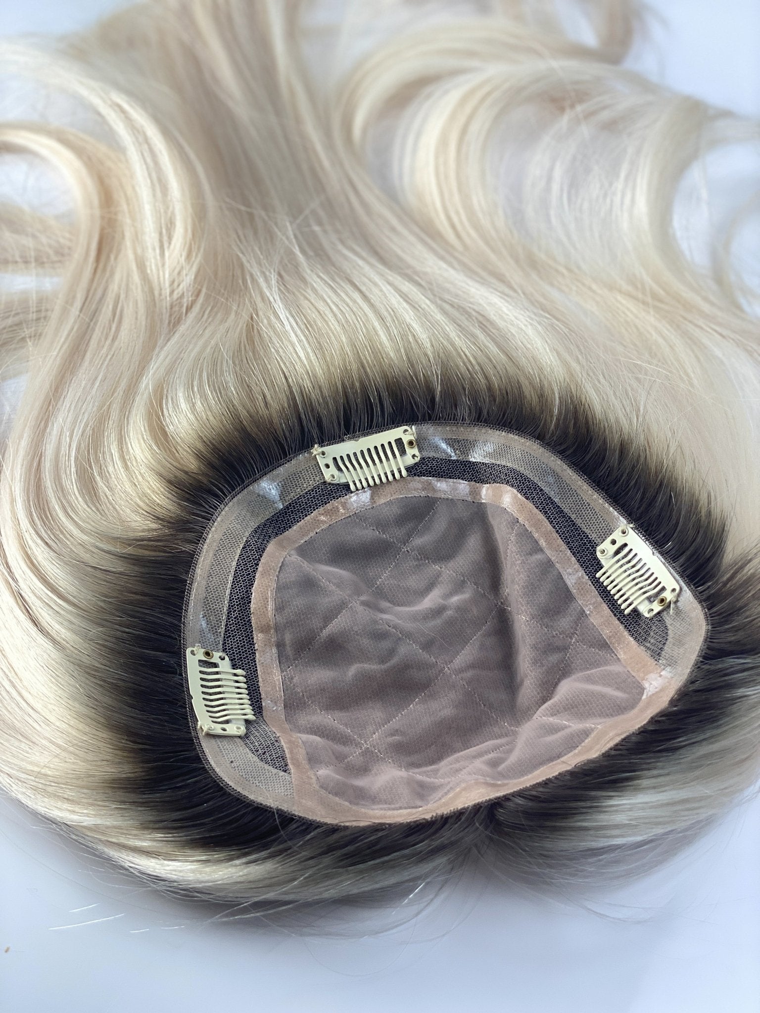 Platinum Rooted 6x6 Silk Topper - 16 inches - withlovebeautycollective